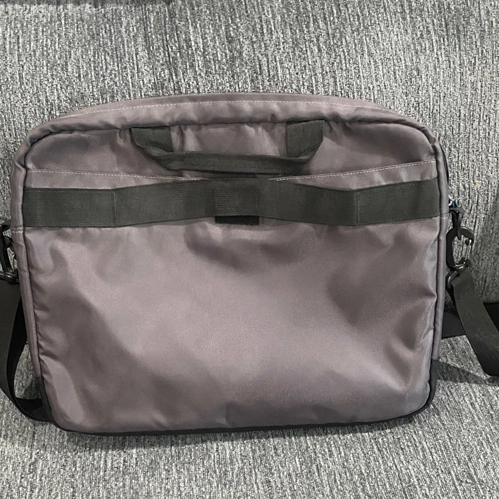 Dell Gray and Black Laptop Briefcase with Blue Accent